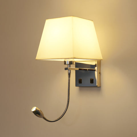 Applique de Chevet, LED Applique Murale Liseuse Chambre Bras Oscillant Titulaire E27 Veilleuse Murale (N'inclut pas les Ampoules)