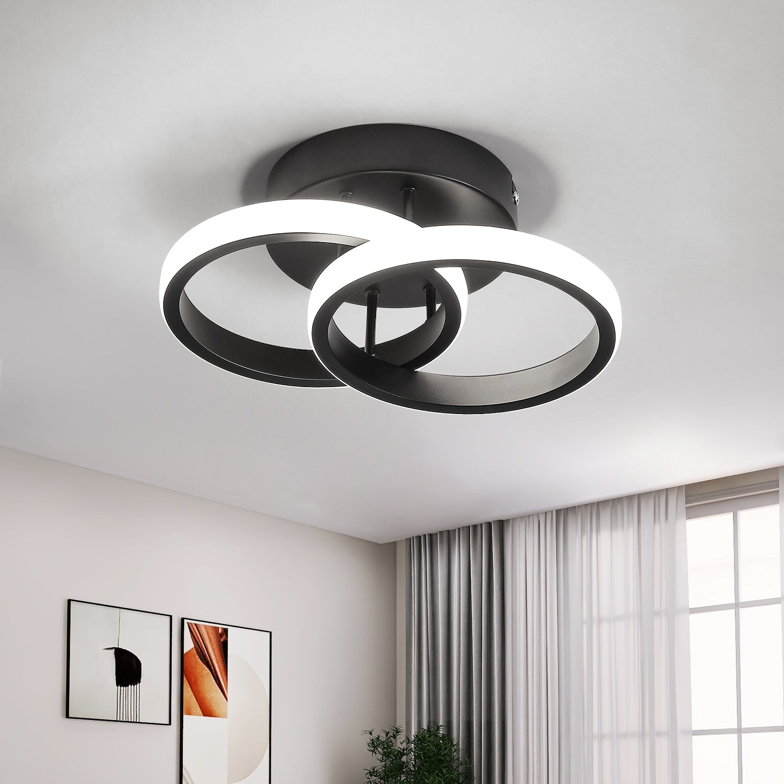 Plafonnier LED, LED Lustre de Plafond Luminaire Plafonnier 22W