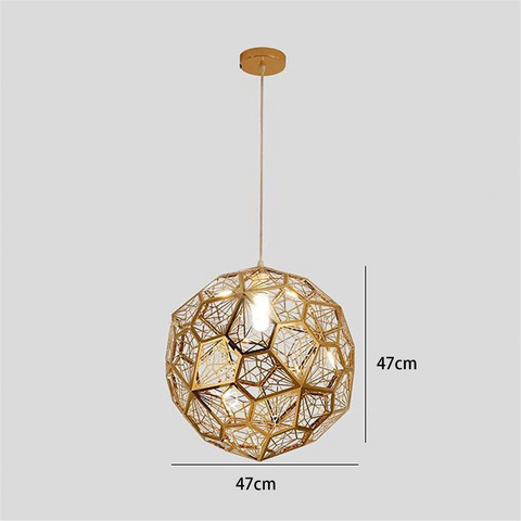 Luxe moderne roestvrijstalen lamp met creatieve diamantbol en E27 hanglampenkap voor plafond in de woonkamer.
