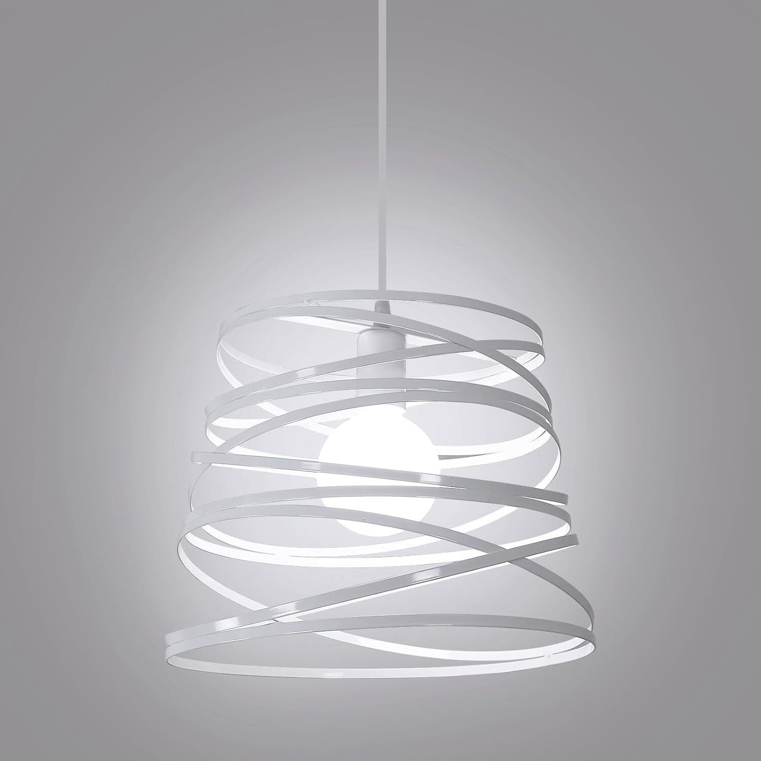 Suspension Luminaire Moderne, Lustre Salon Industrielle Spirale