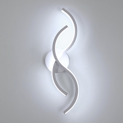 Applique Murale Moderne Minimaliste en Aluminium Blanc 41x14x6.5cm - Lumière Blanche 6500K, 220V