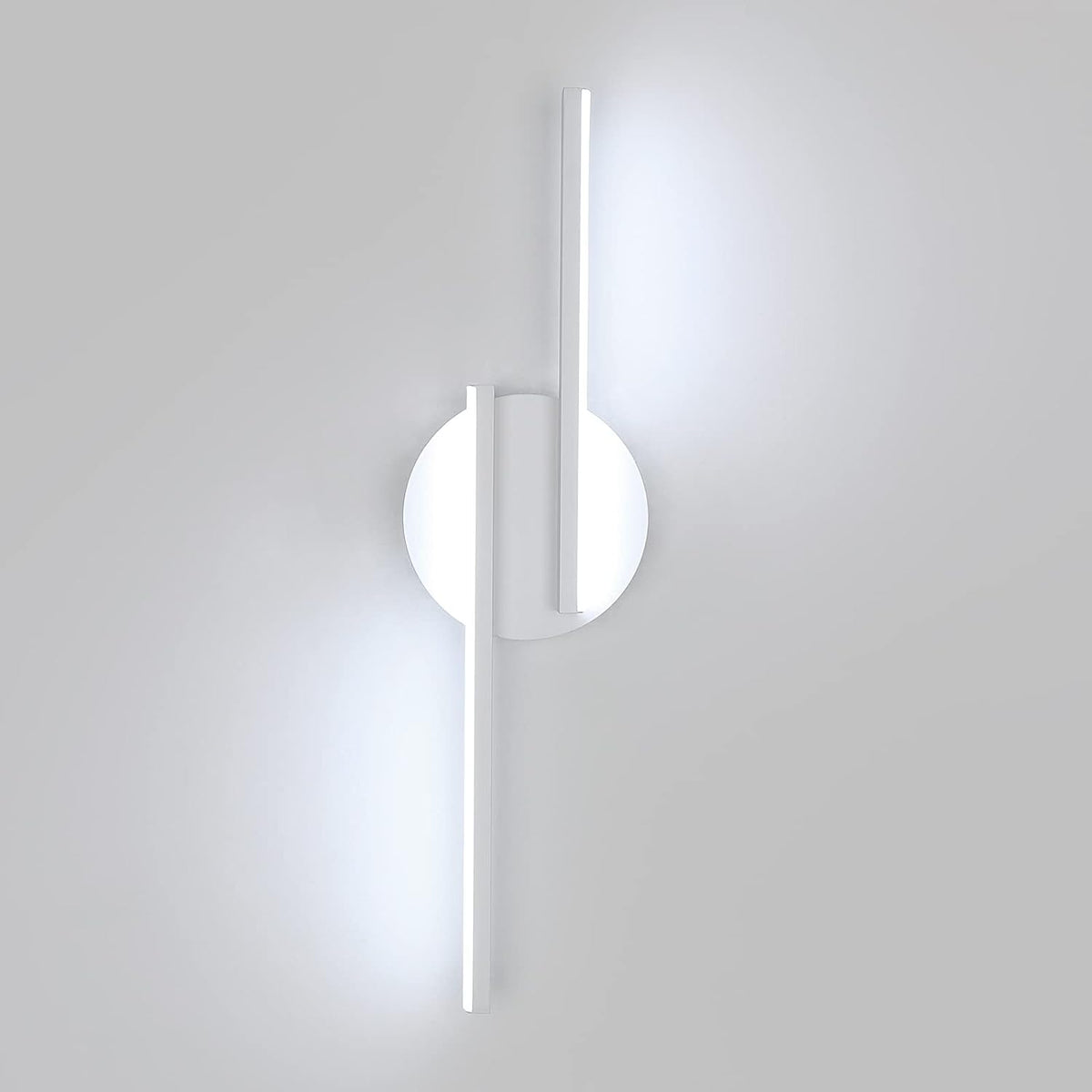 Applique Murale LED Intérieur Lampe Murale Moderne, Appliques Aluminium Pour Salon Couloir Salle De Bain Escalier Veilleuse (Blanc) 6500K Lumière Blanche Froide