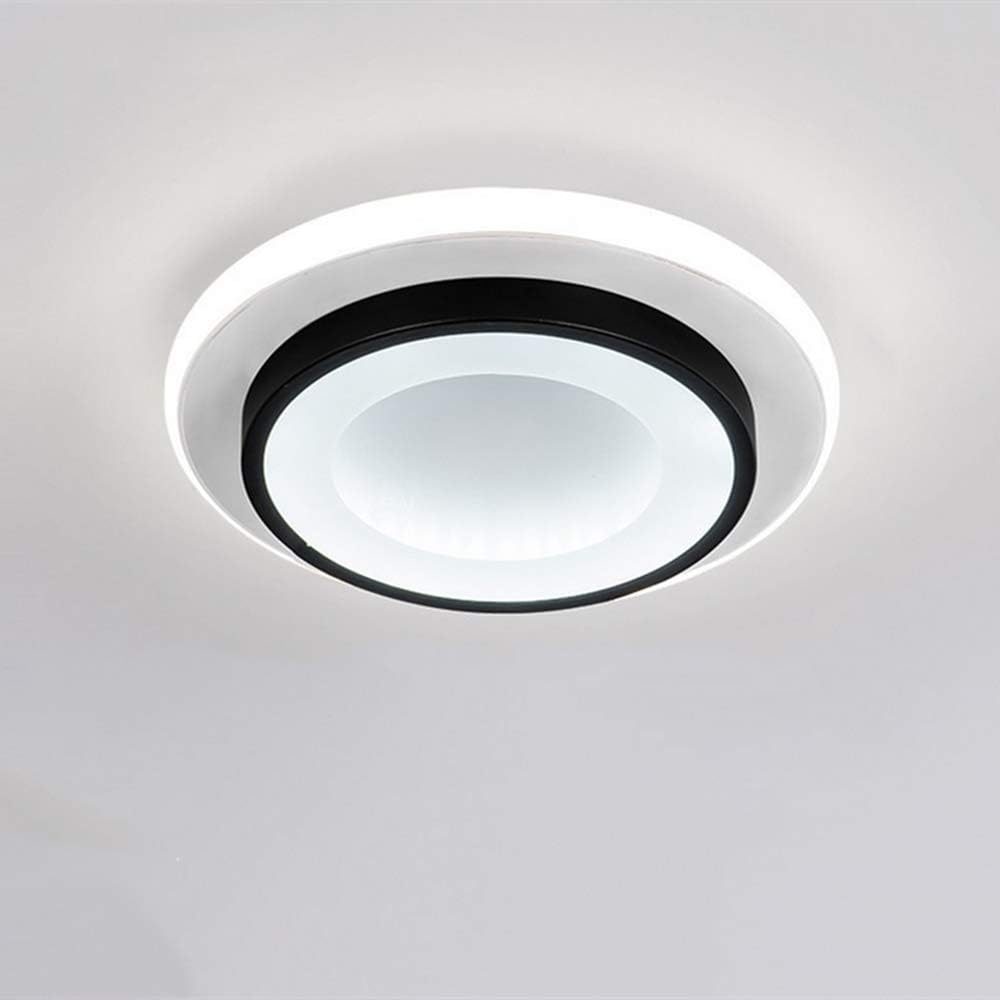 Plafonnier LED 21W Design moderne Rond Lampe de Plafond Blanc Froid 6000K Pour salon chambre à coucher salle à manger bureau Noir