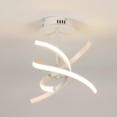 Plafonnier Led, Lampe Plafond Moderne 28W en Acrylique Créative, Lampe à suspension Lumière Blanche Chaud 3000K pour Salon, Chambre, Cuisine, Salle à Manger, Couloir