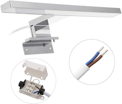 LED-spiegel Badkamer, slaapkamer, keukenkast, moderne binnenverlichting, waterdicht IP44, chroom, 4000K neutraal licht [Energieklasse