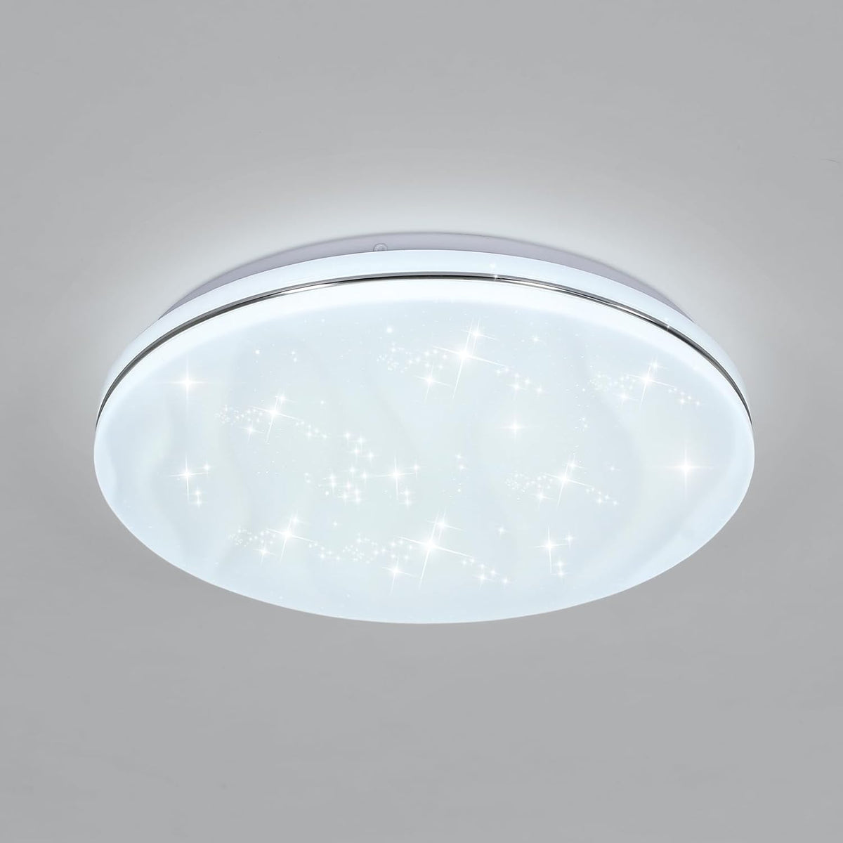 Luminaire Plafonnier Led Étoilé, 24W Lampe de Plafond pour Chambre Enfant Blanc Froid 6500K