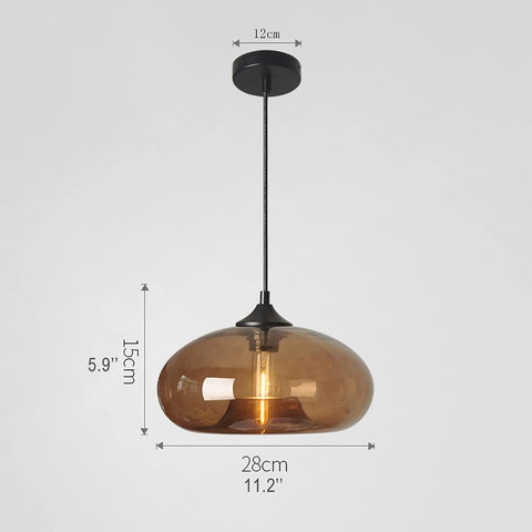 Nowoczesna szklana wisząca kolorowa lampa wisząca do salonu Bar kuchnia restauracja kawiarnia jadalnia Nordic oprawy oświetleniowe do domu (kolor ciemnobrązowy)