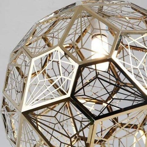 Luxe moderne roestvrijstalen lamp met creatieve diamantbol en E27 hanglampenkap voor plafond in de woonkamer.