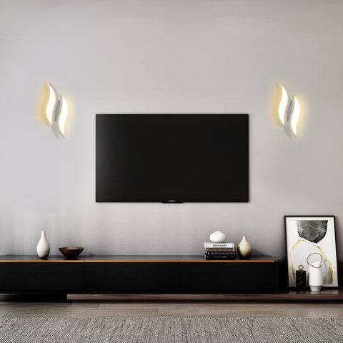 Wewnętrzny kinkiet LED, nowoczesny kinkiet 20W 2300 lm, oświetlenie akrylowe kinkiet do salonu sypialnia schody 3000K ciepłe białe światło białe kolor