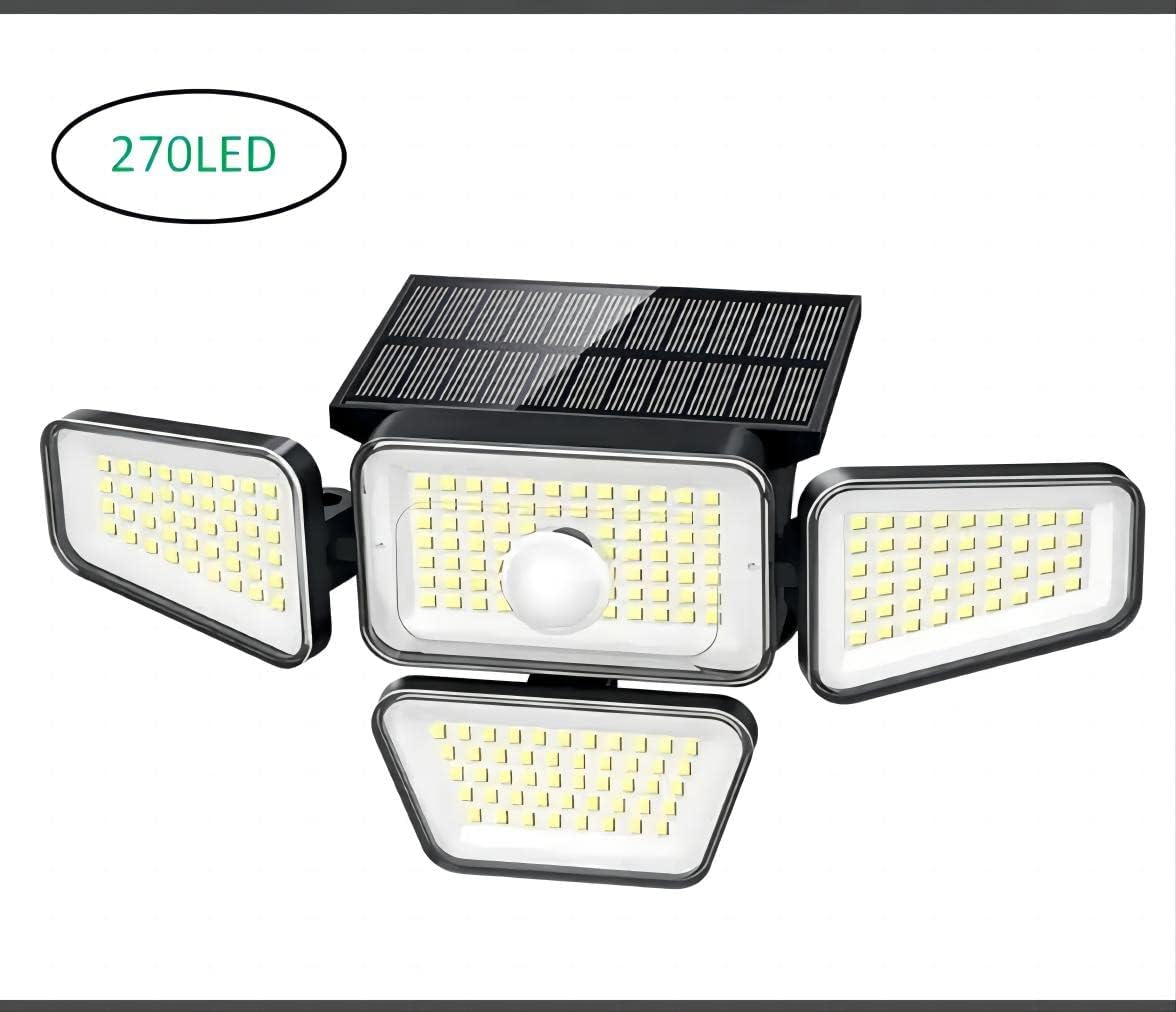 Luz solar Sensor de movimiento al aire libre Lámpara de pared LED Blanco frío 6000K para patio Jardín Pasillo Terraza Cerca de la pared Camino Patio Villa