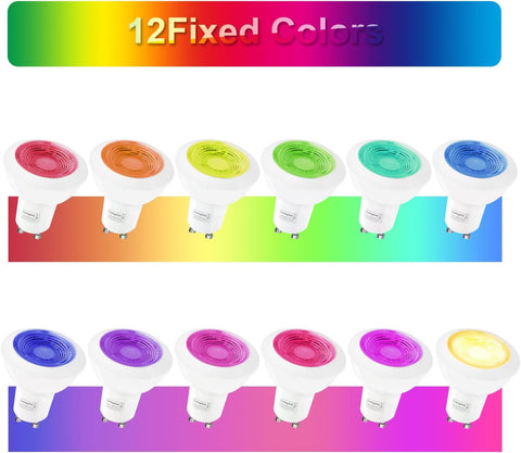Lot de 6 Spots LED Encastrables Orientables RGB avec Changement de Couleur, 5W (équivalent 50W), Blanc Chaud 2700K, Plafonnier Encastré en Métal Rond Blanc avec Télécommande Dimmable