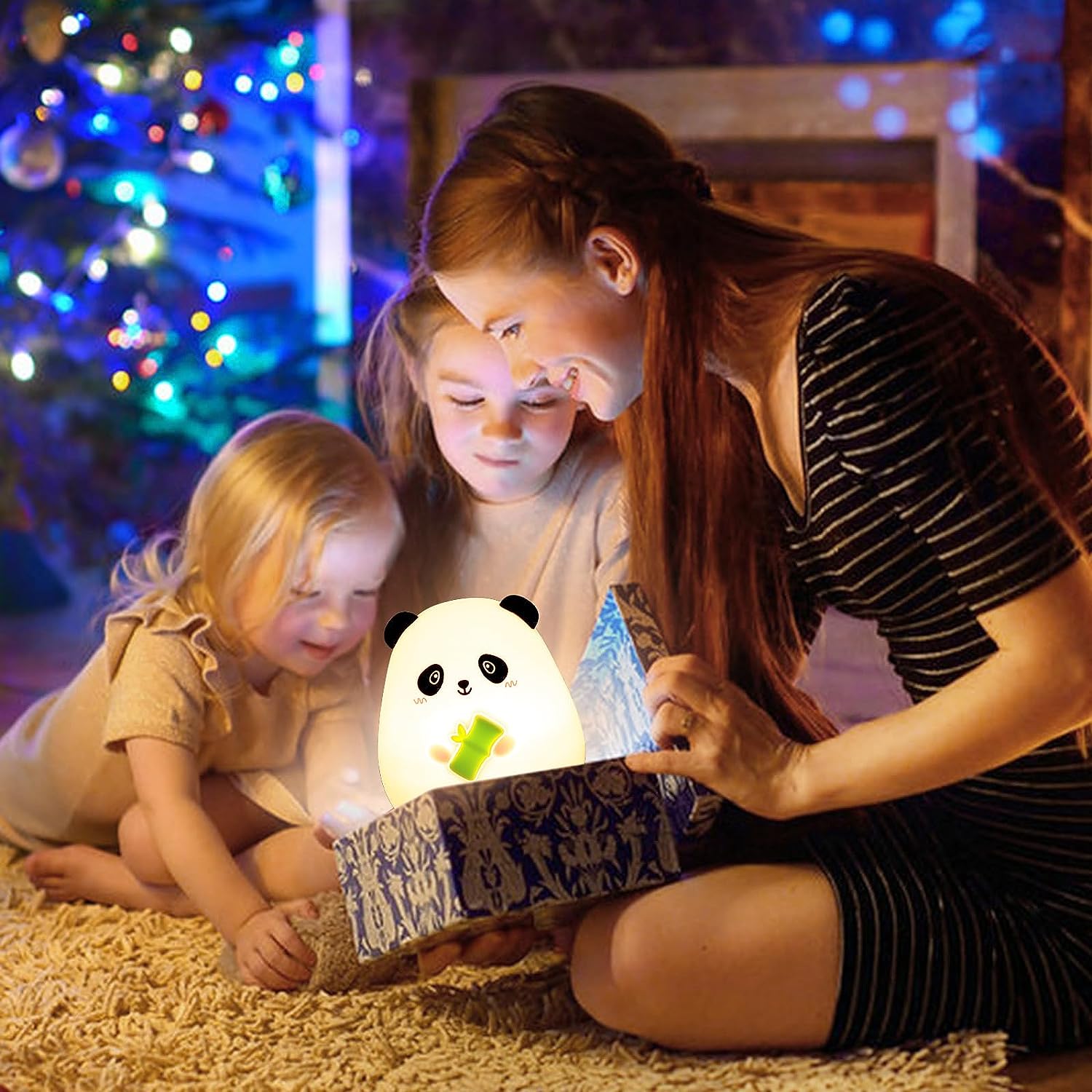 Veilleuse Enfant, USB Rechargeable Veilleuse Bébé Lampe LED en Forme de Panda