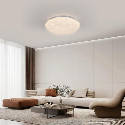 Plafondlamp, 24W LED-sterplafondlamp 4000K neutraal wit, LED-kroonluchter Moderne diamanten plafondlamp voor kinderslaapkamer Keuken Hal Slaapkamer Badkamer