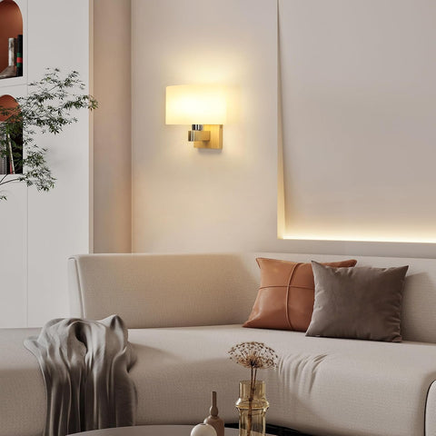 Wood Glass Wall Light E27