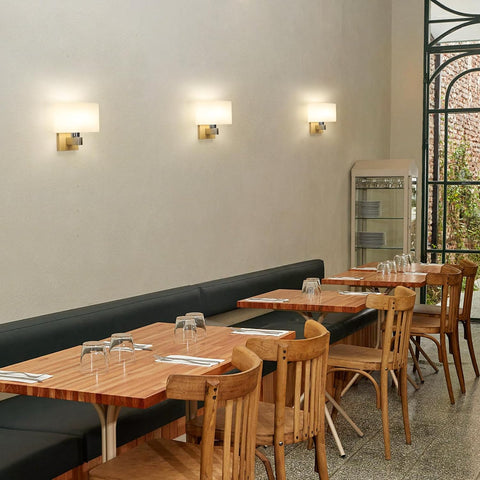 Wood Glass Wall Light E27