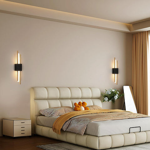 LED Wandlamp Binnen Zwart en Goud 40CM 10W 3000K Warm Wit