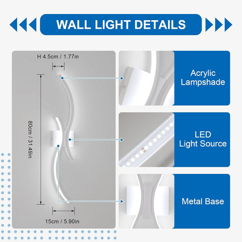 Aplique de Pared LED 80 cm