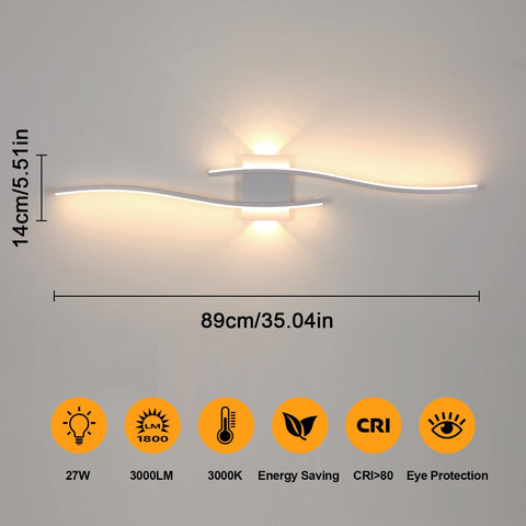 Minimalistyczna Lampa Ścienna LED z Łukiem