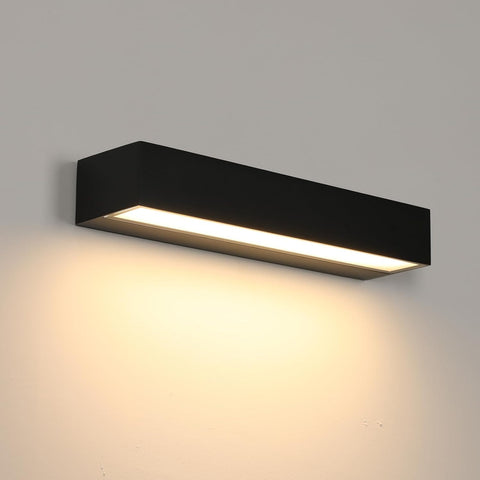 Aplique LED Exterior Moderno 16W Negro IP65 3000K