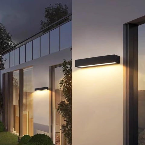 Aplique LED Exterior Moderno 16W Negro IP65 3000K