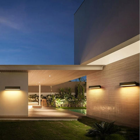 Aplique LED Exterior Moderno 16W Negro IP65 3000K