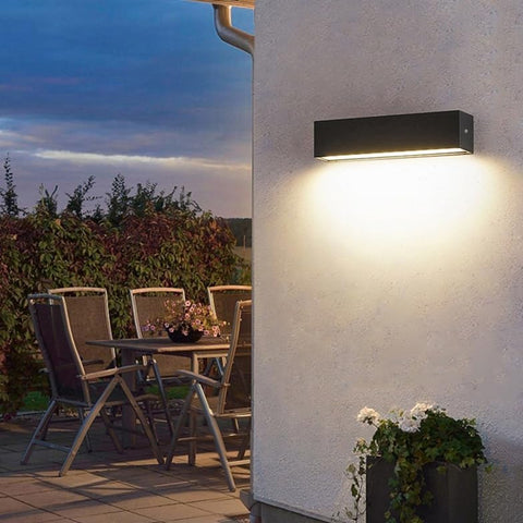 Aplique LED Exterior Moderno 16W Negro IP65 3000K