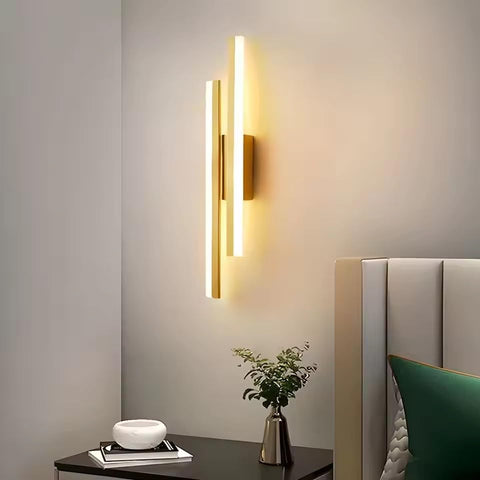 Moderne LED Wandlamp Goud – Lineair Design