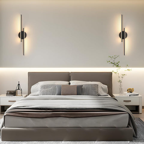 Moderne LED Wandlamp Zwart 24W