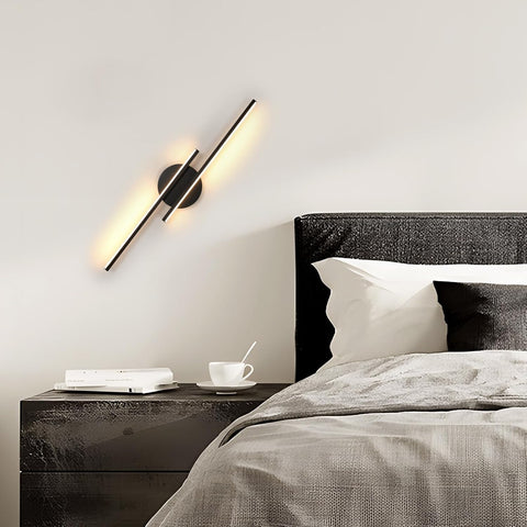Moderne LED Wandlamp Zwart 24W