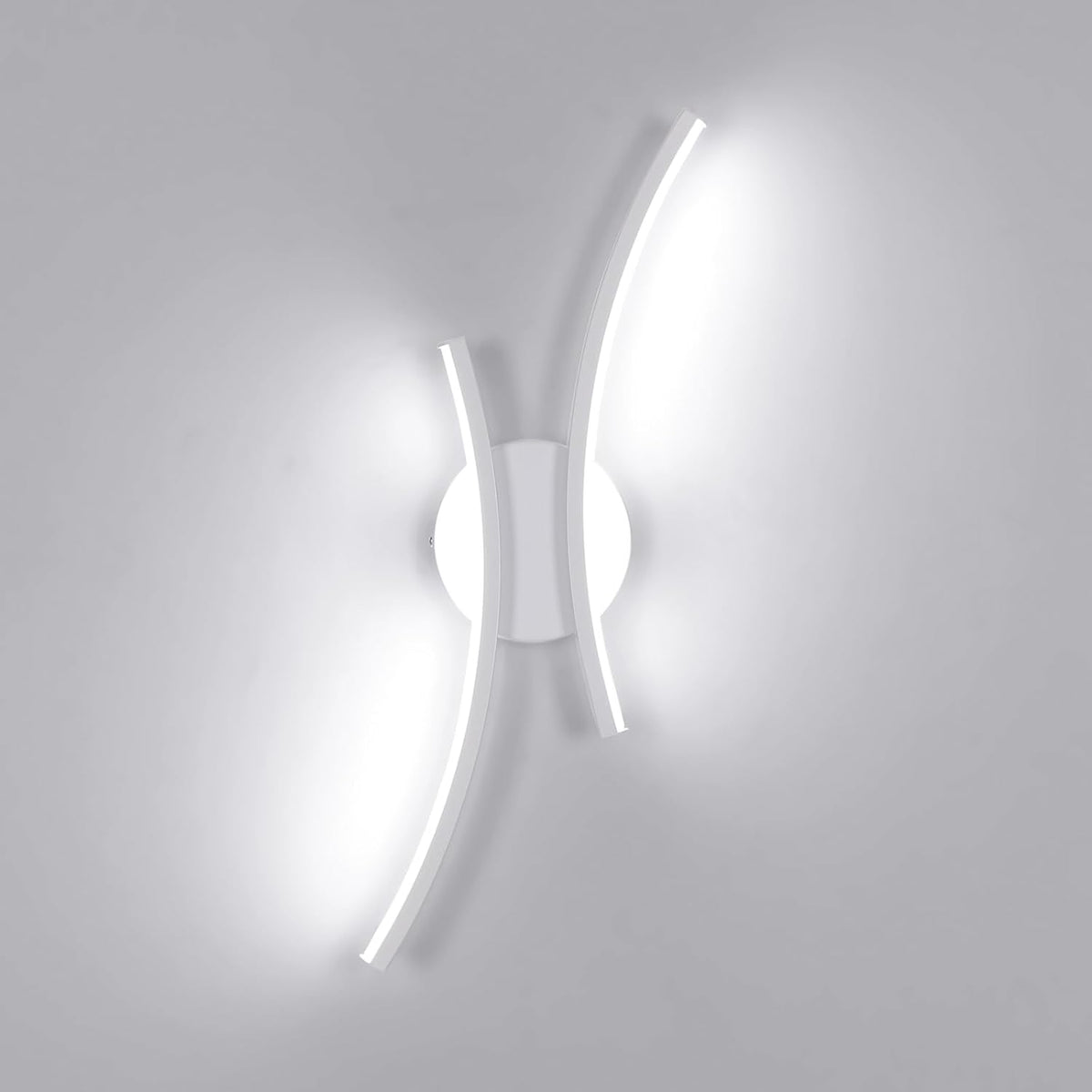 Moderne gebogen LED-wandlamp 20W | 6500K koelwit