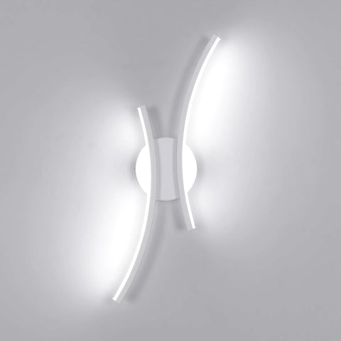 Moderne gebogen LED-wandlamp 20W | 6500K koelwit