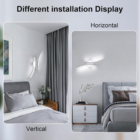 Moderne gebogen LED-wandlamp 20W | 6500K koelwit