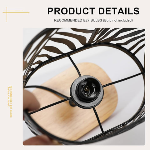 Tafellamp van Hout & Metaal – Zwart