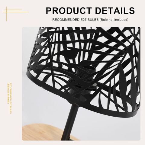Tafellamp van Hout & Metaal – Zwart