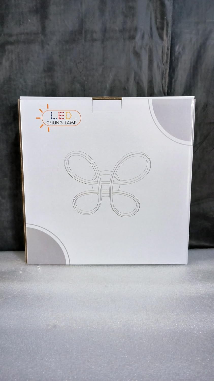 Plafonnier LED 30W Style Fleur Finition Argentée