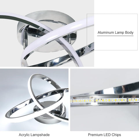 Lámpara de Techo LED Creativa en Forma de Flor