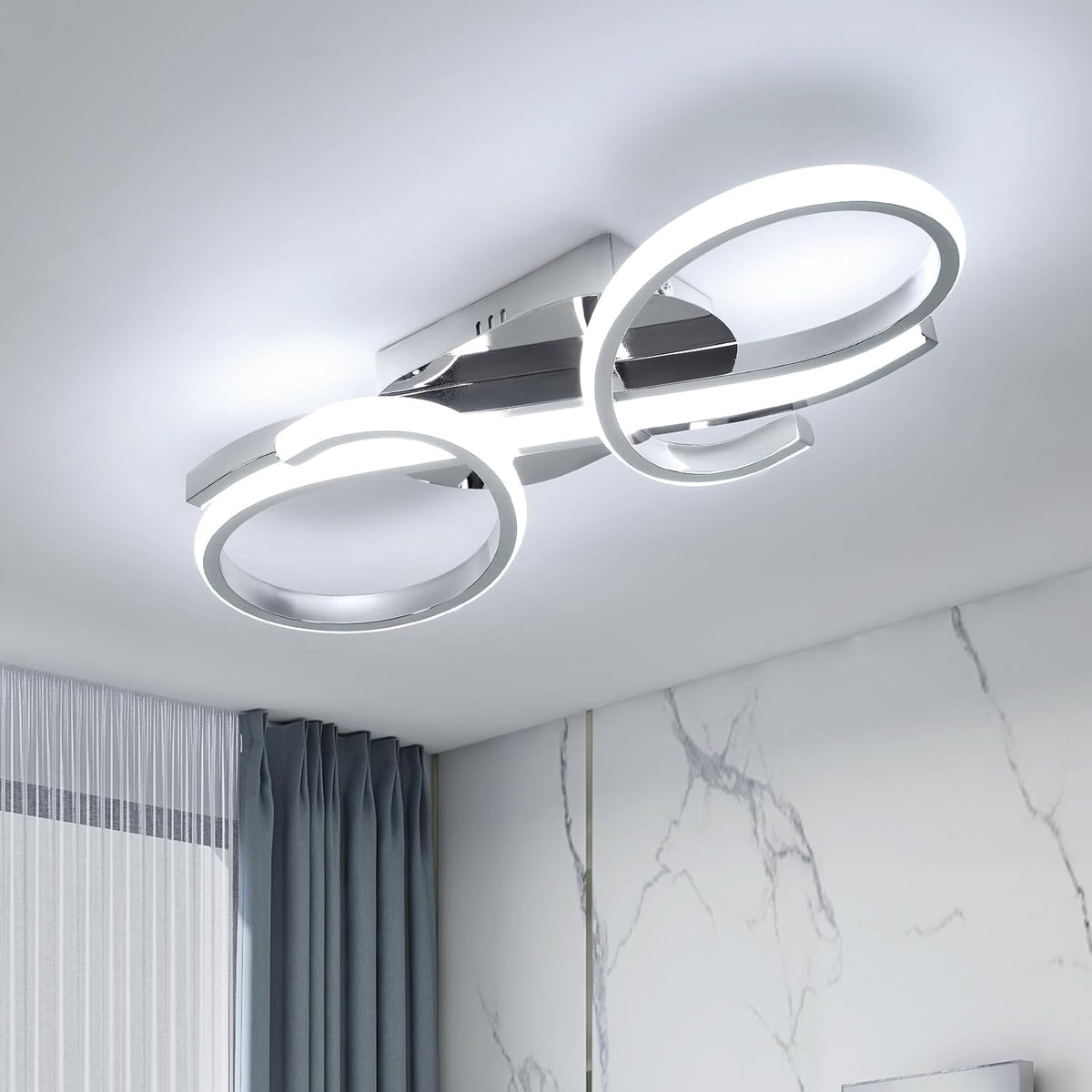 Plafonnier LED Moderne Double Anneau