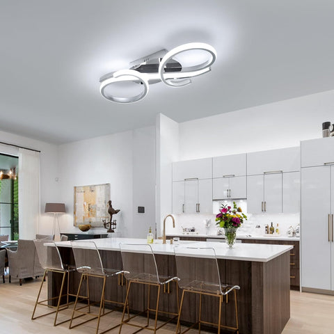 Plafonnier LED Moderne Double Anneau