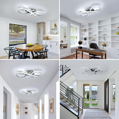Plafonnier LED Moderne Double Anneau