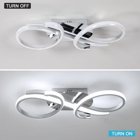 Plafonnier LED Moderne Double Anneau