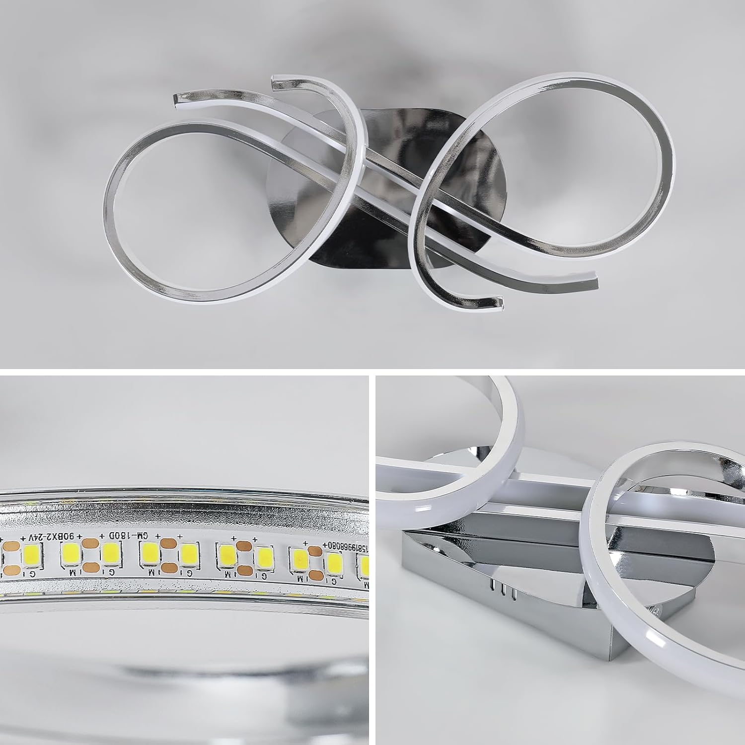 Plafonnier LED Moderne Double Anneau