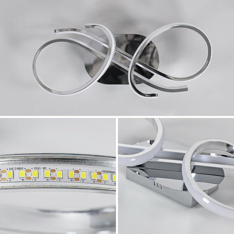 Plafonnier LED Moderne Double Anneau