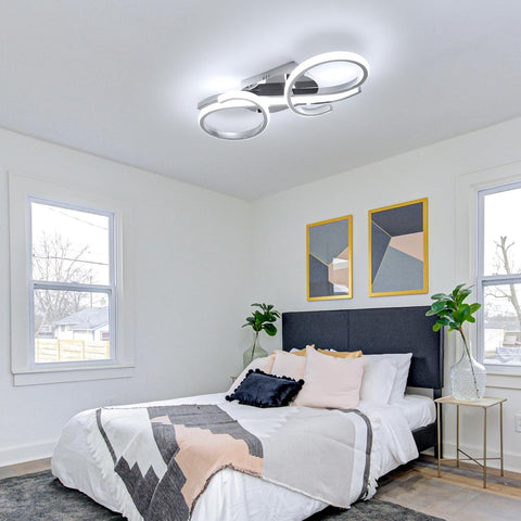 Plafonnier LED Moderne Double Anneau