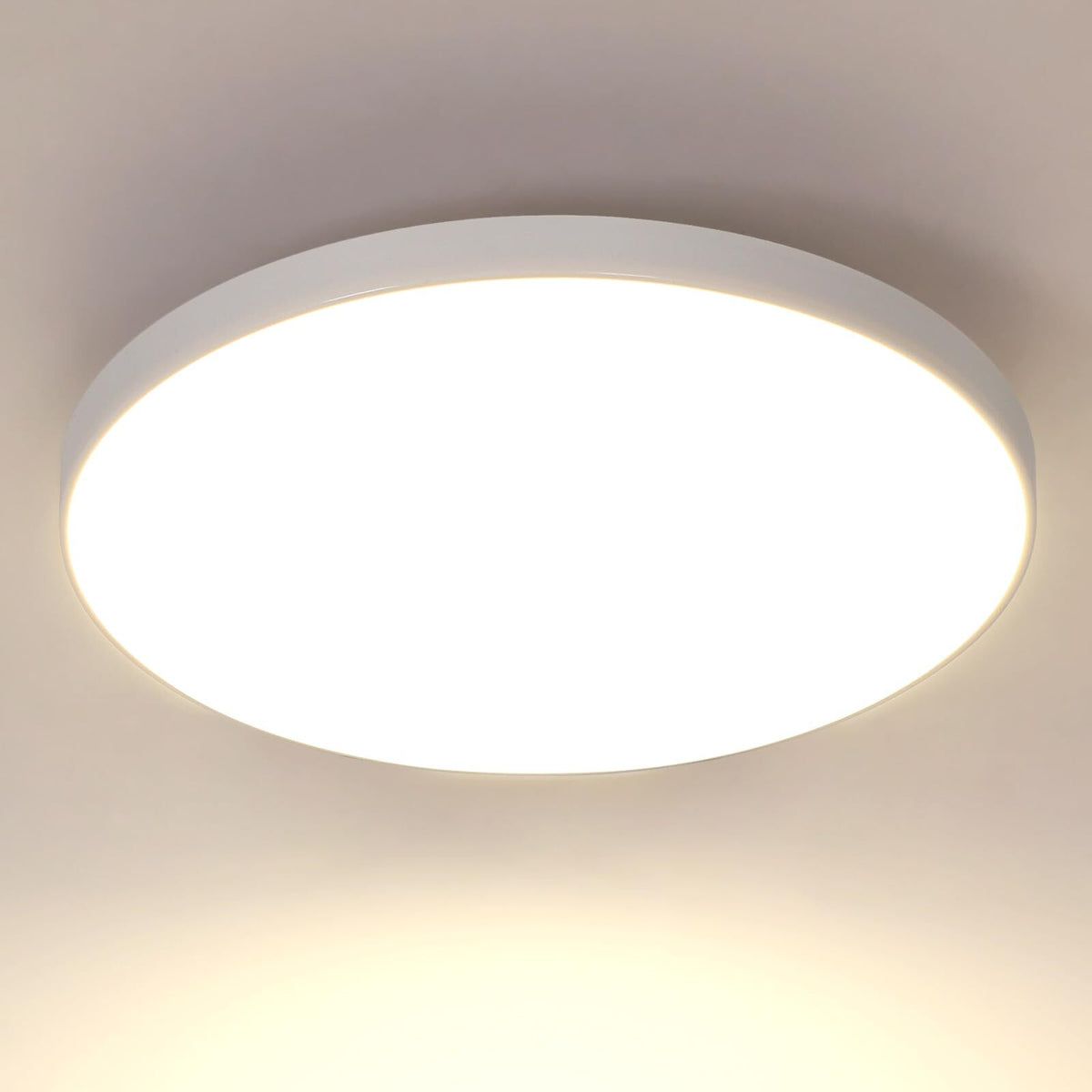 LED-plafondlamp, wit rond 27*5 CM, 24W 4000K neutraal wit licht, ABS, drievoudige bescherming voor slaapkamerbalkon