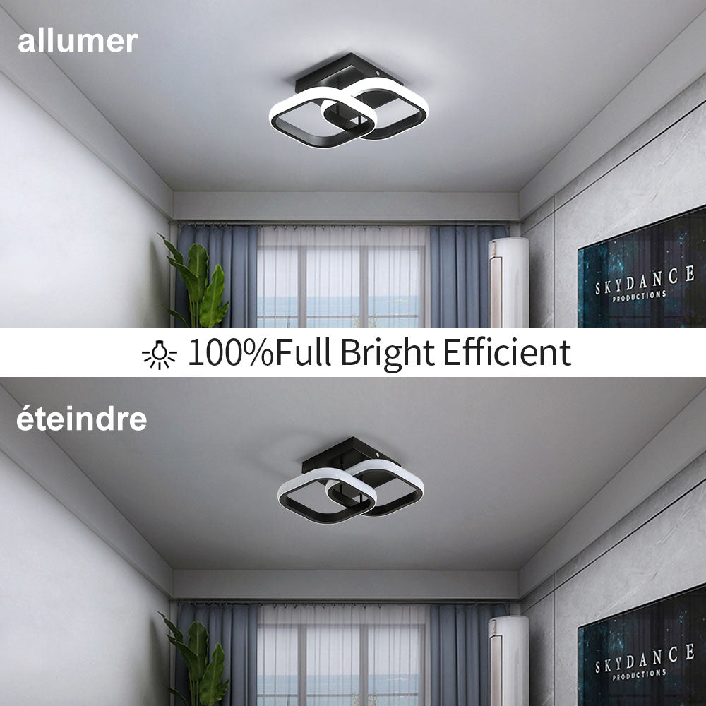 Plafonnier LED Moderne, Lampe de plafond en Acrylique 22WSchéma des effets d'éclairage au plafond