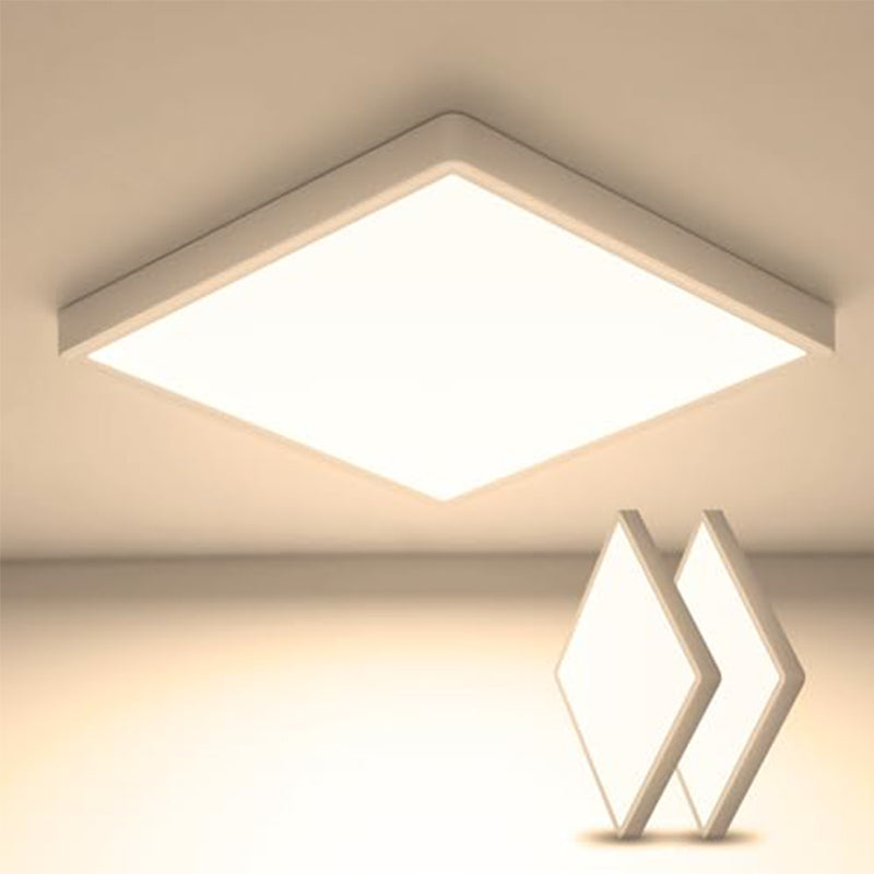 2 stuks ultradunne LED-plafondlamp - vierkant 30 cm, wit, 36 W, warm licht, - perfect voor woonkamer en slaapkamer