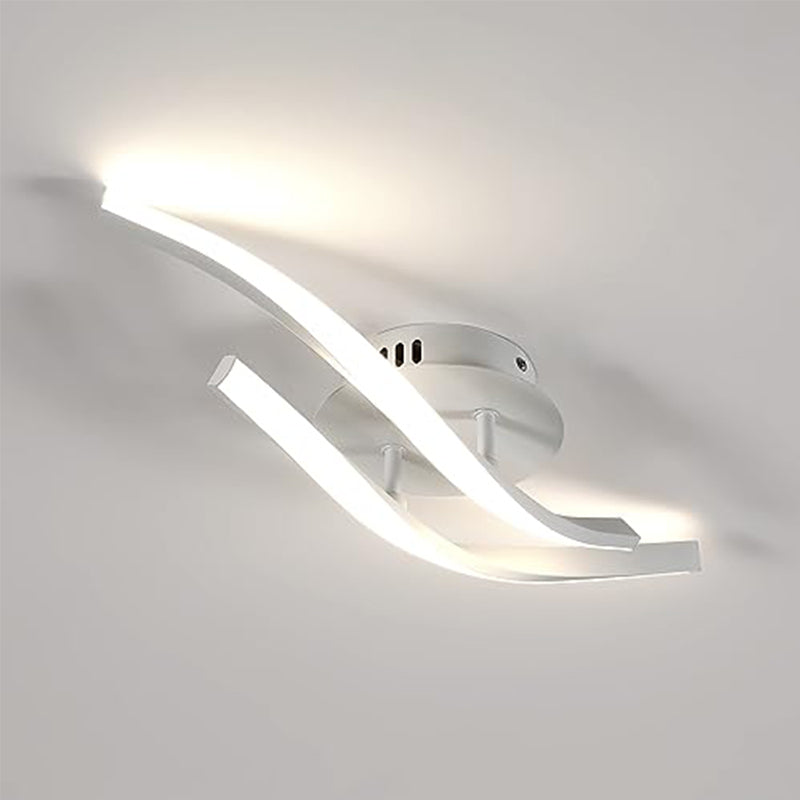 Lámpara de techo LED moderna con forma geométrica creativa de aluminio - Blanco, 52 * 14 * 10 cm, 18 W, luz neutra 4500 K, aluminio y hierro