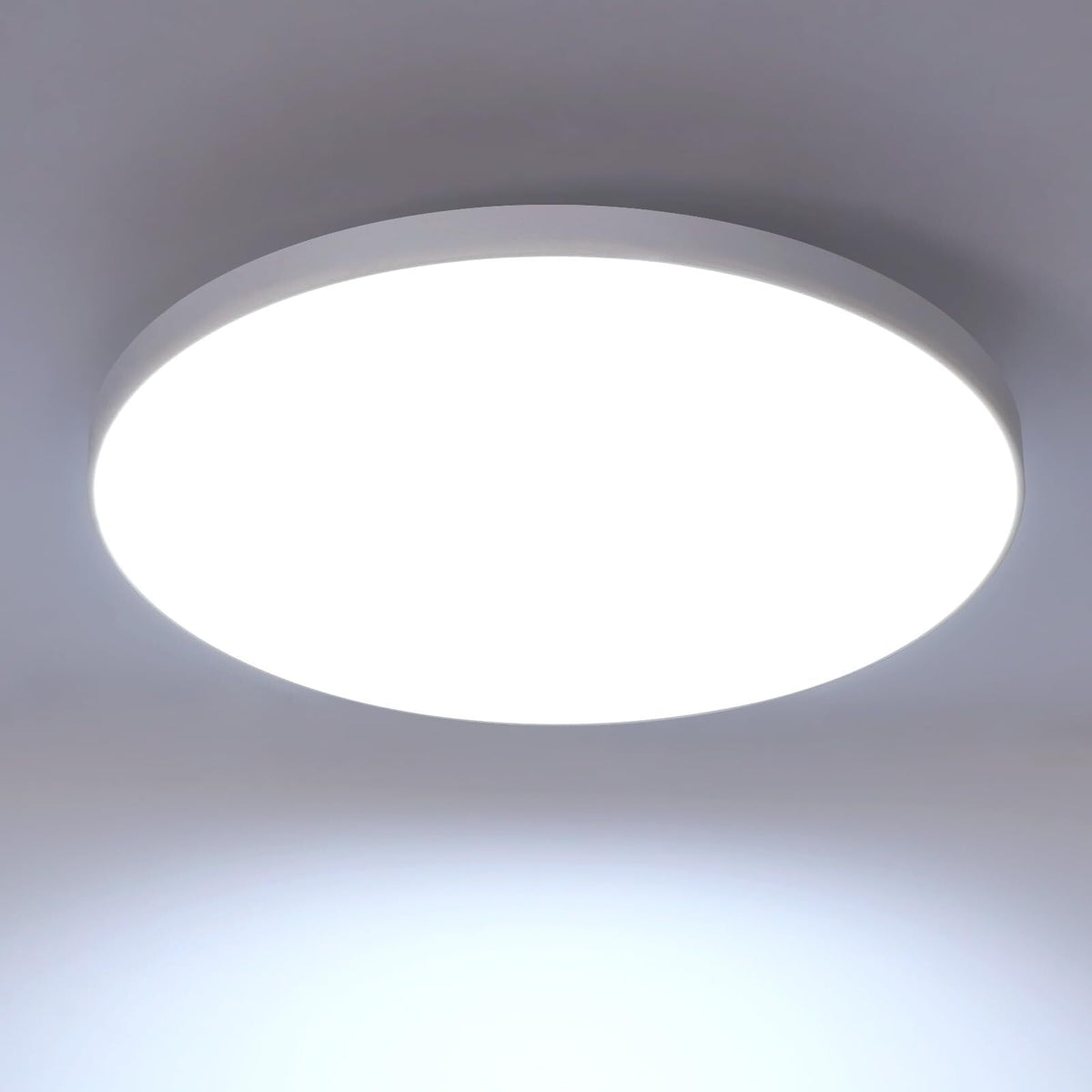 Plafón LED, Redondo Blanco 27*5 CM, Luz Blanca Fría 24W 6500K, ABS, Triple Protección para Dormitorio Balcón