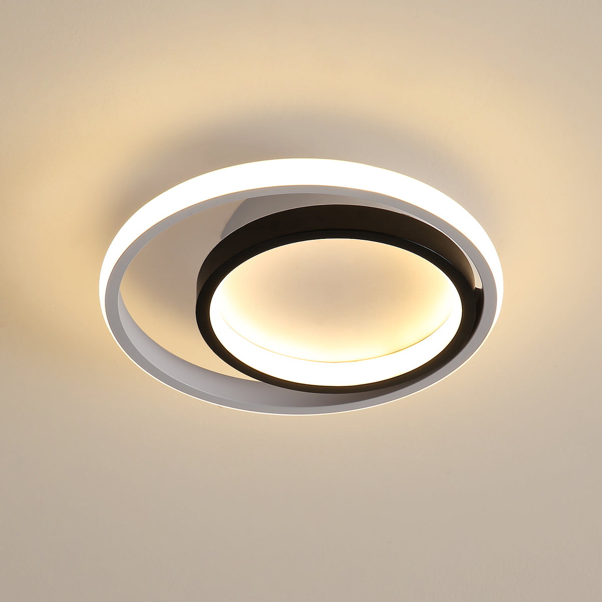 Plafonnier Led 28W 3300lm, Lampe de Plafond Rond Moderne, Luminaire Plafonnier, pour Cuisine, Salon, Chambre, Salle à Manger 3000K Lumière Blanche Chaude