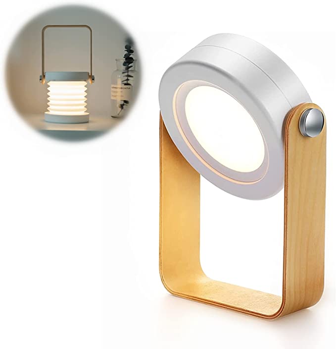 Lampe de Table, Veilleuse Télescopique Pliante Portable, Lampe de Lecture à LED